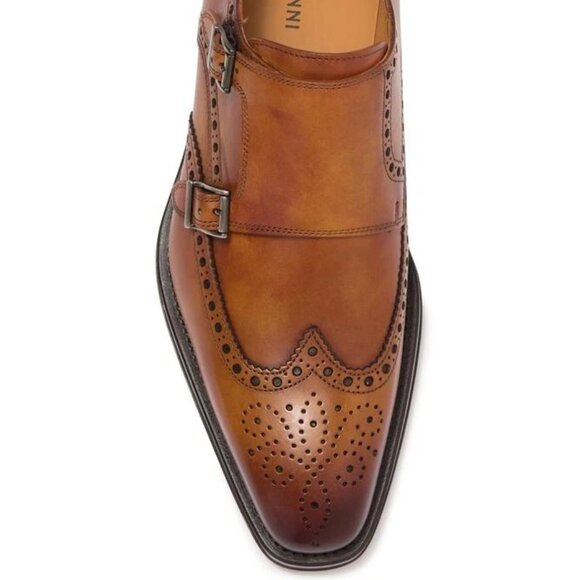 Like new Magnanni Men’s Yuma Shoe brown leather dress loafer formal business main image 15